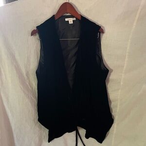 Black velvet-like vest